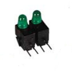 LED Arrays: 09H0011-60 - ELMA LED Holder Single Green; 1x1 LED 3mm; 10mA; 2,1mcd; SPQ 80pcs